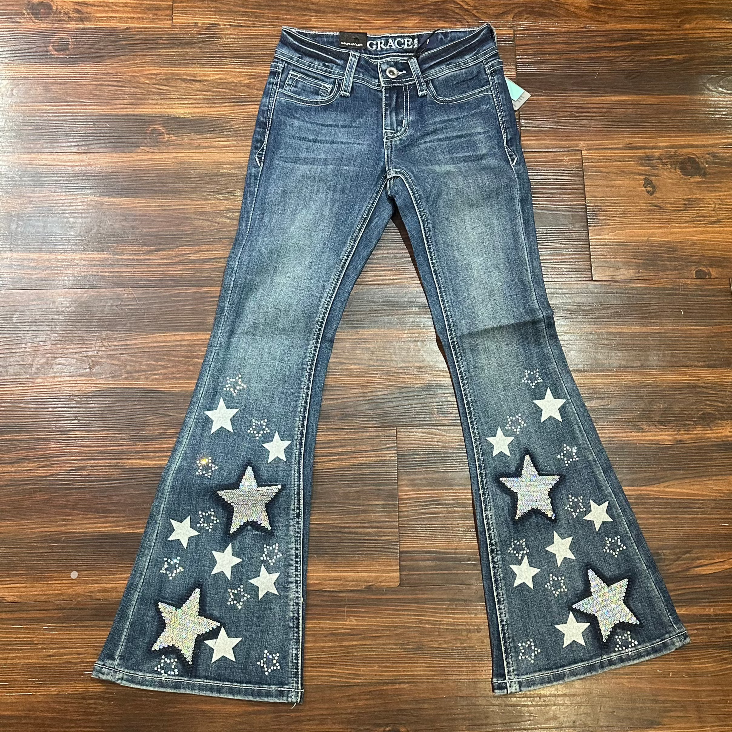 【GLOWNY】25HS★ (XS,S,M,L) WESTERN FLARE JEANS GLOWNY SS25 WESTERN FLARE JEANS / VINTAGE BLU - NUBIAN