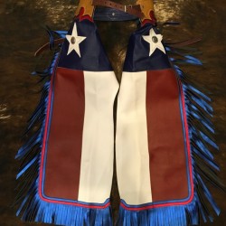 strapless open back dress Jerry Bagley Chaps Texas Flag leather Red White and Blue all Leather –  texasgoldminors