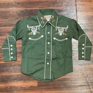 Rockmount Green Steer Shirt (8703) – texasgoldminors
